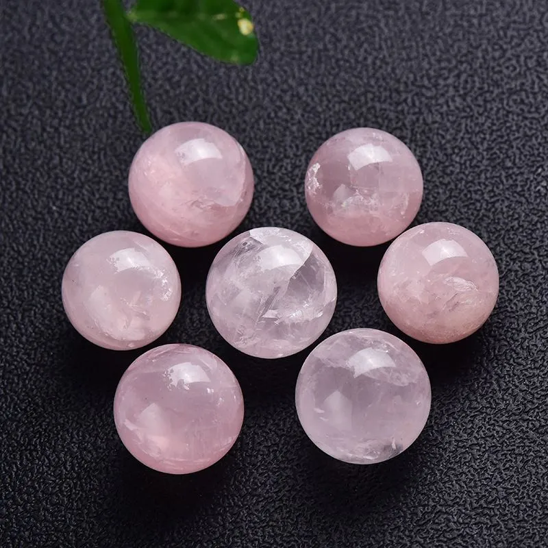 纯天然粉水晶球