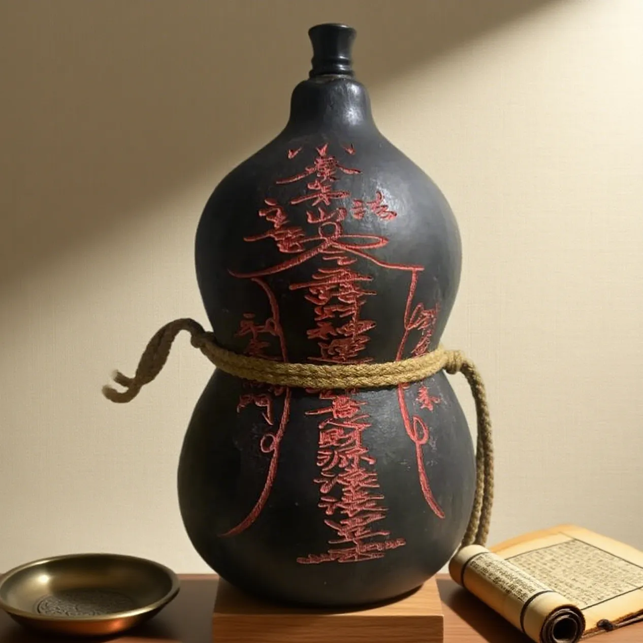 天然葫芦雕刻朱砂五雷紫薇八卦风水玄关居家摆件招财镇宅酒葫芦辟邪